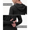 image:imageRoadbox Mens UPF 50 Long Sleeve Sun Hoodie Fishing Shirts for Men UV Protection Hooded for Hiking Running Workout Black