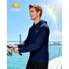 image:imageRoadbox Mens UPF 50 Long Sleeve Sun Hoodie Fishing Shirts for Men UV Protection Hooded for Hiking Running Workout Dark Blue