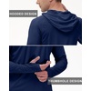 image:imageRoadbox Mens UPF 50 Long Sleeve Sun Hoodie Fishing Shirts for Men UV Protection Hooded for Hiking Running Workout Dark Blue