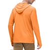 image:imageRoadbox Mens UPF 50 Long Sleeve Sun Hoodie Fishing Shirts for Men UV Protection Hooded for Hiking Running Workout Electric Orange