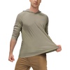 image:imageRoadbox Mens UPF 50 Long Sleeve Sun Hoodie Fishing Shirts for Men UV Protection Hooded for Hiking Running Workout Khaki
