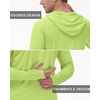 image:imageRoadbox Mens UPF 50 Long Sleeve Sun Hoodie Fishing Shirts for Men UV Protection Hooded for Hiking Running Workout Lemon Yellow