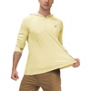 image:imageRoadbox Mens UPF 50 Long Sleeve Sun Hoodie Fishing Shirts for Men UV Protection Hooded for Hiking Running Workout Yellow