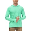 image:imageRoadbox Mens UPF 50 Long Sleeve Sun Hoodie Fishing Shirts for Men UV Protection Hooded for Hiking Running Workout Green