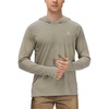 image:imageRoadbox Mens UPF 50 Long Sleeve Sun Hoodie Fishing Shirts for Men UV Protection Hooded for Hiking Running Workout Khaki