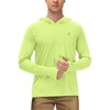 image:imageRoadbox Mens UPF 50 Long Sleeve Sun Hoodie Fishing Shirts for Men UV Protection Hooded for Hiking Running Workout Lemon Yellow