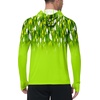 image:imageRoadbox UPF 50 Fishing Shirts for Men Long Sleeve UV Sun Protection Lightweight Rash Guard Hoodie for Hiking WorkoutLime Green Fish