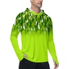 image:imageRoadbox UPF 50 Fishing Shirts for Men Long Sleeve UV Sun Protection Lightweight Rash Guard Hoodie for Hiking WorkoutLime Green Fish