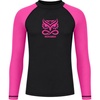 image:imageRoadbox Boys BJJ Rash Guard Long Sleeve Kids Youth Jiu Jitsu No Gi Compression Shirt for Training MMA Wrestling Boxing SwimBlack With Hot Pink