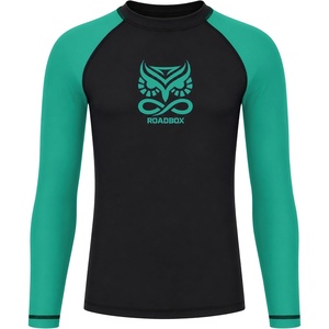 image:imageRoadbox Boys BJJ Rash Guard Long Sleeve Kids Youth Jiu Jitsu No Gi Compression Shirt for Training MMA Wrestling Boxing Swim