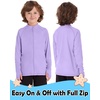 image:imageRoadbox Boys UPF 50 Zip Up Rash Guard Long Sleeve Swim Shirt Kids UV Protection Sun Shirts Quick Dry for Water Beach SurfPurple