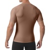 image:imageRoadbox Compression Shirt Men Short Sleeve Cool Dry Base Layer Athletic Undershirts Workout TShirt for Sports Gym RunningCamel Pink