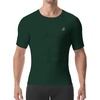 image:imageRoadbox Compression Shirt Men Short Sleeve Cool Dry Base Layer Athletic Undershirts Workout TShirt for Sports Gym RunningDark Green