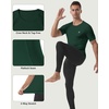 image:imageRoadbox Compression Shirt Men Short Sleeve Cool Dry Base Layer Athletic Undershirts Workout TShirt for Sports Gym RunningDark Green