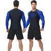 image:imageRoadbox Mens BJJ Rash Guard Long Sleeve UPF 50 Jiu Jitsu Compression Base Layer Shirts for MMA No Gi Surfing Swim05 Black With Blue