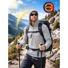 image:imageRoadbox Mens UPF 50 Sun Hoodie Long Sleeve UV Protection Fishing Hiking Shirts 14 Zip Hooded Lightweight Rash Guard