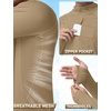 image:imageRoadbox Mens UPF 50 Sun Hoodie Long Sleeve UV Protection Fishing Hiking Shirts 14 Zip Hooded Lightweight Rash Guard Khaki