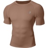 image:imageRoadbox Compression Shirt Men Short Sleeve Cool Dry Base Layer Athletic Undershirts Workout TShirt for Sports Gym RunningCamel Pink