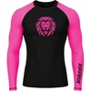 image:imageRoadbox Mens BJJ Rash Guard Long Sleeve UPF 50 Jiu Jitsu Compression Base Layer Shirts for MMA No Gi Surfing Swim09 Black With Hot Pink