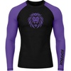 image:imageRoadbox Mens BJJ Rash Guard Long Sleeve UPF 50 Jiu Jitsu Compression Base Layer Shirts for MMA No Gi Surfing Swim10 Black With Purple