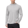 image:imageRoadbox Mens UPF 50 Sun Hoodie Long Sleeve UV Protection Fishing Hiking Shirts 14 Zip Hooded Lightweight Rash Guard