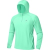 image:imageRoadbox UPF 50 Sun Hoodie for Men 14 Zip Fishing Shirt with Long Sleeve UV Protection for Outdoor HikingSeaweed Green