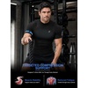 image:imageRoadbox Compression Shirt Men Mock Turtleneck Short Sleeve Workout T Shirts Cool Dry Athletic Gym Sports Base Layer TopBlack