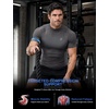 image:imageRoadbox Compression Shirt Men Mock Turtleneck Short Sleeve Workout T Shirts Cool Dry Athletic Gym Sports Base Layer TopCement Gray