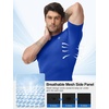image:imageRoadbox Compression Shirt Men Mock Turtleneck Short Sleeve Workout T Shirts Cool Dry Athletic Gym Sports Base Layer TopRoyal Blue