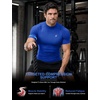 image:imageRoadbox Compression Shirt Men Mock Turtleneck Short Sleeve Workout T Shirts Cool Dry Athletic Gym Sports Base Layer TopRoyal Blue