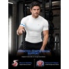 image:imageRoadbox Compression Shirt Men Mock Turtleneck Short Sleeve Workout T Shirts Cool Dry Athletic Gym Sports Base Layer TopWhite