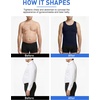 image:imageRoadbox Mens Compression Shirt Shapewear Slimming Body Shaper Gynecomastia Tummy Control Undershirt Workout Gym Tank TopNavy