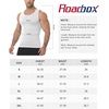 image:imageRoadbox Mens Compression Shirt Shapewear Slimming Body Shaper Gynecomastia Tummy Control Undershirt Workout Gym Tank TopWhite