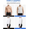 image:imageRoadbox Mens Compression Shirt Shapewear Slimming Body Shaper Gynecomastia Tummy Control Undershirt Workout Gym Tank TopWhite