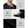 image:imageRoadbox Mens Compression Shirt Short Sleeve V Neck Workout Athetic T Shirts Cool Dry Gym Sports Base Layer UndershirtBlack