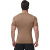 image:imageRoadbox Mens Compression Shirt Short Sleeve V Neck Workout Athetic T Shirts Cool Dry Gym Sports Base Layer UndershirtCamel Pink