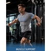 image:imageRoadbox Mens Compression Shirt Short Sleeve V Neck Workout Athetic T Shirts Cool Dry Gym Sports Base Layer UndershirtLight Grey
