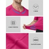 image:imageRoadbox Mens Compression Shirt Short Sleeve V Neck Workout Athetic T Shirts Cool Dry Gym Sports Base Layer UndershirtRose Red