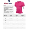 image:imageRoadbox Mens Compression Shirt Short Sleeve V Neck Workout Athetic T Shirts Cool Dry Gym Sports Base Layer UndershirtRose Red