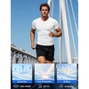 image:imageRoadbox Mens Compression Shirt Short Sleeve V Neck Workout Athetic T Shirts Cool Dry Gym Sports Base Layer UndershirtWhite