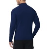 image:imageRoadbox Mens Quarter Zip Thermal Pullover Fleece Lined Athletic Golf Sweatshirt Long Sleeve Winter Running Workout Shirts Deep Blue
