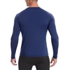 image:imageRoadbox Mens Thermal Compression Shirts Long Sleeve Fleece Lined Undershirt Cold Weather Workout Athletic Base Layer TopNavy Blue01