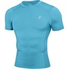 image:imageRoadbox Mens Compression Shirt Short Sleeve Athletic Workout Quick Dry Undershirts Cooling Base Layer for Running Gym08 Carolina Blue
