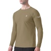 image:imageRoadbox Mens UPF 50 Swim Shirt Long Sleeve Sun Protection Rash Guard Slim Fit Fishing Shirts for Beach Surfing HikingKhaki