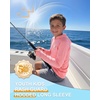 image:imageRoadbox Boys Rash Guard Hooded Fishing Shirt Kids UPF 50 Long Sleeve Sun Hoodie Youth UV Protection Beach Swim Shirts07pink