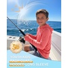 image:imageRoadbox Boys Rash Guard Hooded Fishing Shirt Kids UPF 50 Long Sleeve Sun Hoodie Youth UV Protection Beach Swim Shirts12red