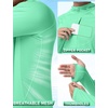 image:imageRoadbox Mens UPF 50 Sun Hoodie Long Sleeve UV Protection Fishing Hiking Shirts 14 Zip Hooded Lightweight Rash Guard Mint Green