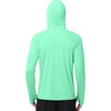 image:imageRoadbox Mens UPF 50 Sun Hoodie Long Sleeve UV Protection Fishing Hiking Shirts 14 Zip Hooded Lightweight Rash Guard Mint Green