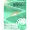 image:imageRoadbox Mens UPF 50 Sun Hoodie Long Sleeve UV Protection Fishing Hiking Shirts 14 Zip Hooded Lightweight Rash Guard Mint Green