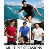 image:imageRoadbox Mens UPF 50 Swim Shirts Short Sleeve Sun Protection Quick Dry Rash Guard Water TShirt for Surfing Fishing Beach02 Black